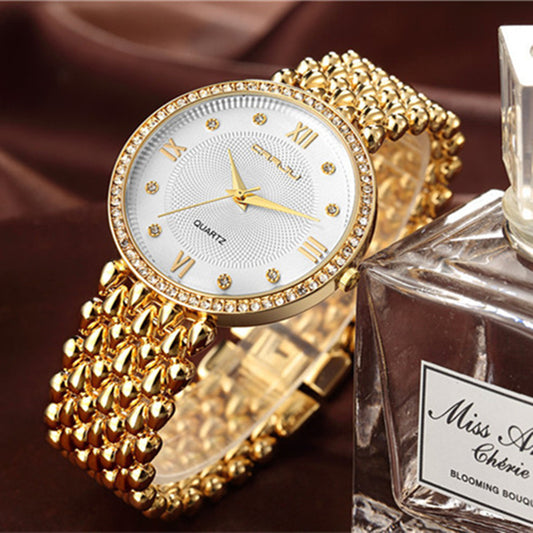 Diamond ladies quartz watch